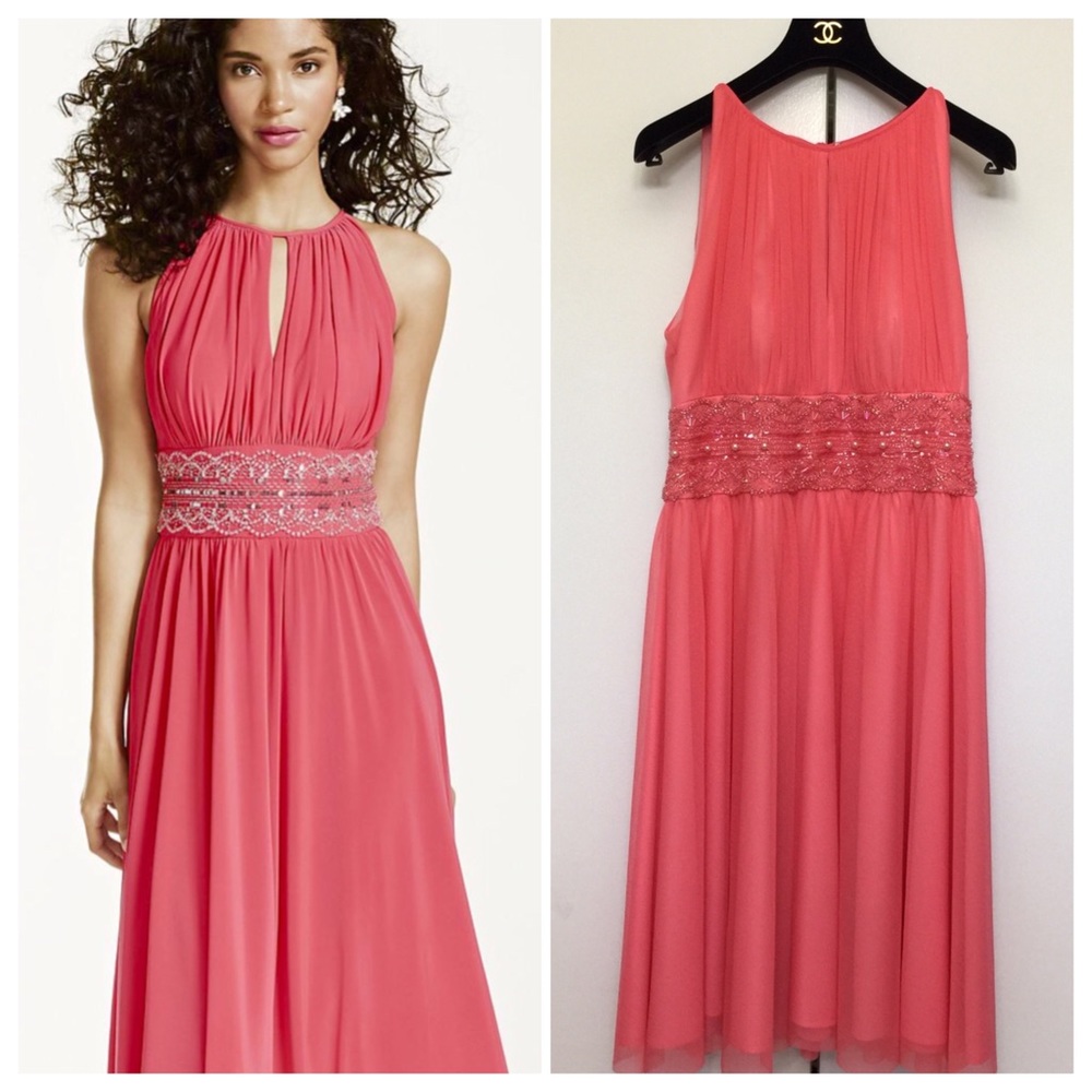 exc JS Boutique 12 pink coral prom wedding dress
